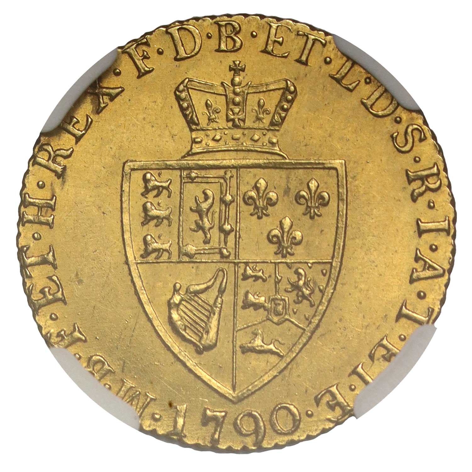 1790 George III Gold 'Spade' Half-Guinea