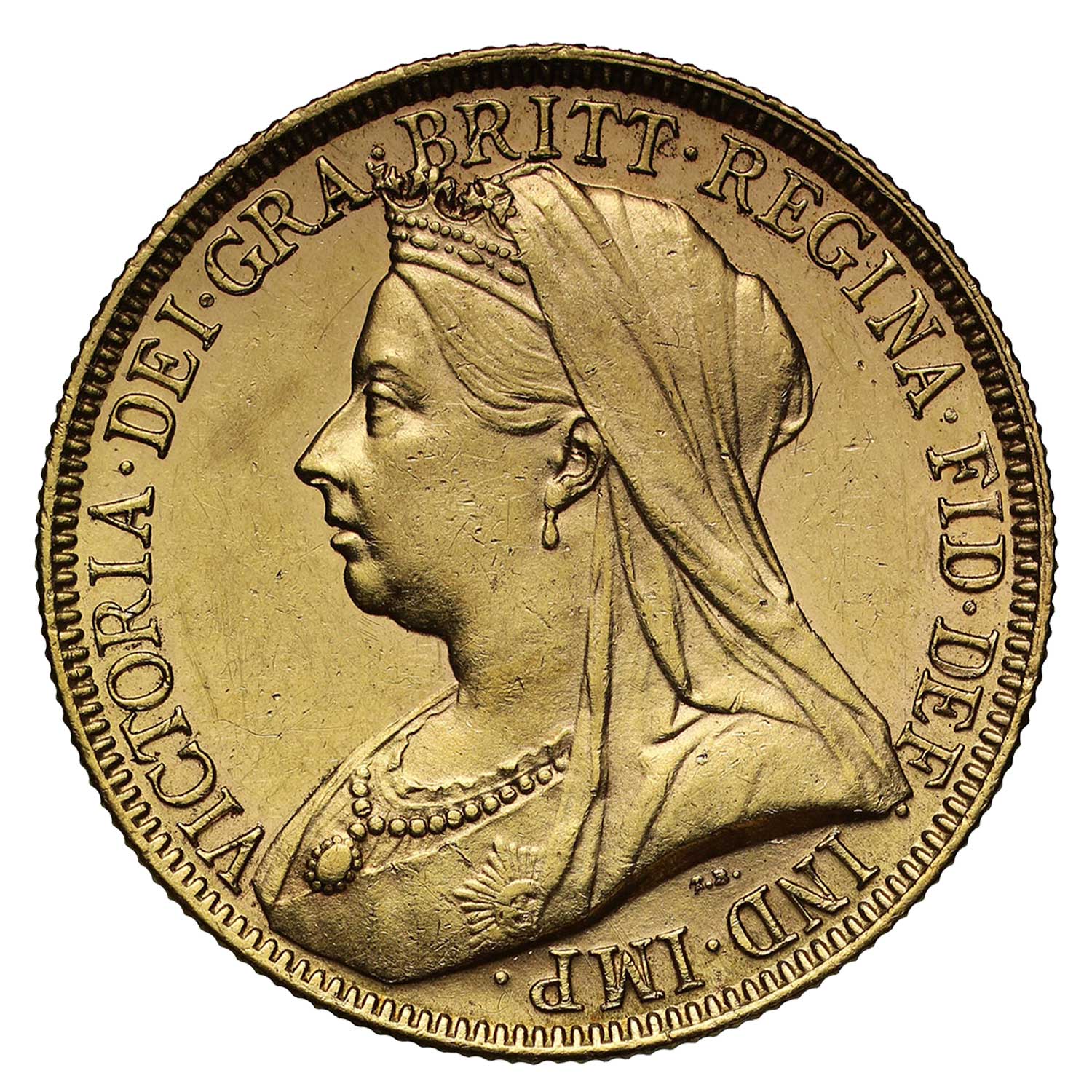 1893 Victoria Gold Two Pounds, Double Sovereign