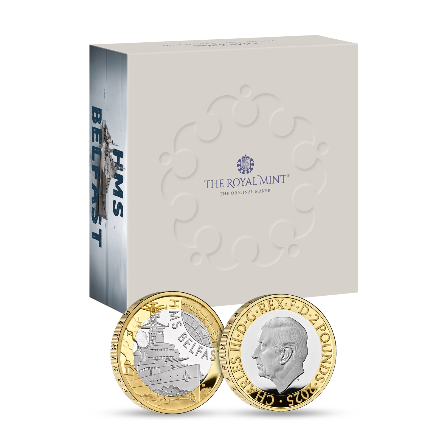 HMS Belfast 2025 UK £2 Silver Proof Coin