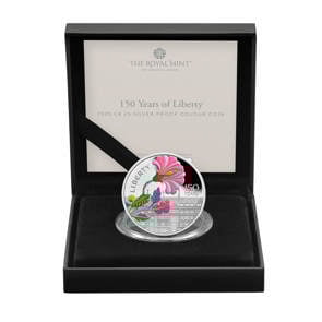 150 Years of Liberty 2025 £5 Silver Proof Colour Coin