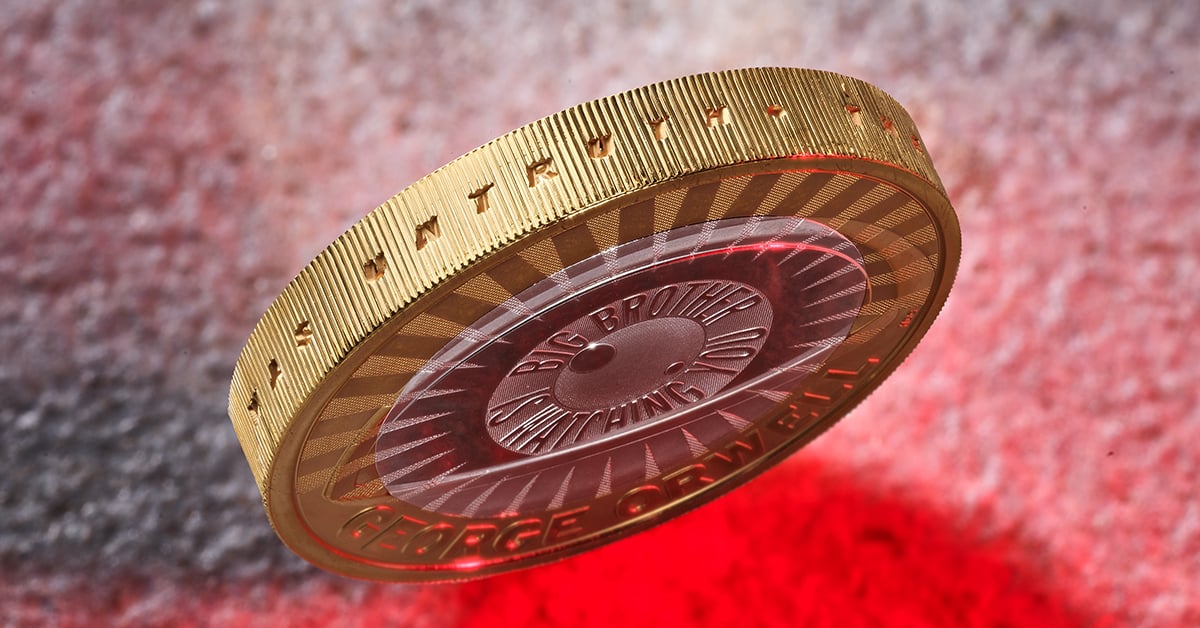 George Orwell Silver Piedfort Coin