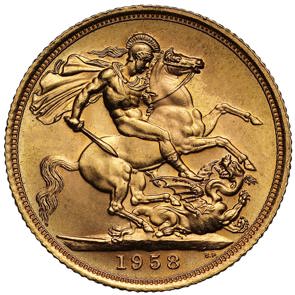 Elizabeth II 1958 Sovereign